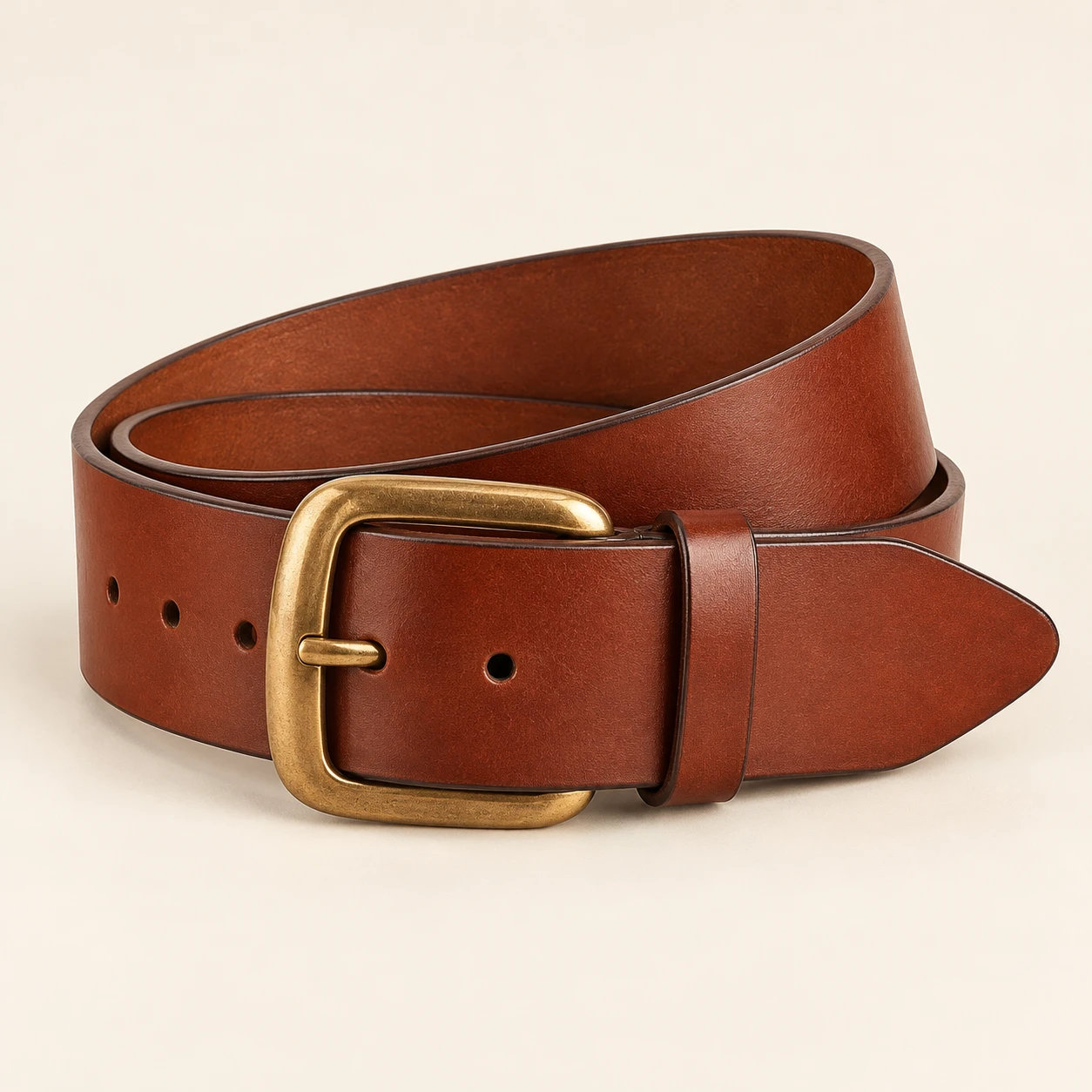 Copper Creek, Rust brown, 6 cm wide leather belt